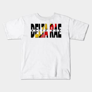 vintage typo Delta Rae Kids T-Shirt